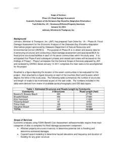 DRAFT Scope of Services Phase 1A: Flood Damage Assessment Economic Analysis of the Delaware Bay Shoreline Adaptation Alternatives Task Order No. 1A – Structures/Affected Property Inventory January 13, 2011