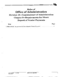 Rules of  Office of Administration