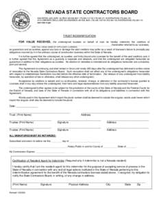 NEVADA STATE CONTRACTORS BOARD 5390 KIETZKE LANE, SUITE 102, RENO, NEVADA1141 FAX, INVESTIGATIONS2310 CORPORATE CIRCLE, SUITE 200, HENDERSON, NEVADA, 1100 FA