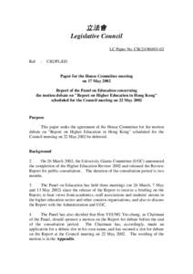 立法會 Legislative Council LC Paper No. CB[removed]Ref  :