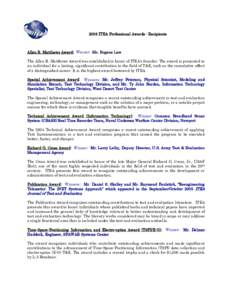 Microsoft Word - Recipients of the 2006 Awards.doc