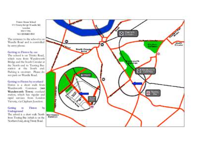 Finton House School 171 Trinity Rd (@ Wandle Rd) London SW17 7HL Tel: 
