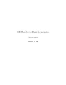 MBS ChartDirector Plugin Documentation Christian Schmitz December 11, 2016 2
