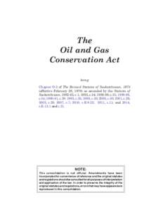 1 OIL AND GAS CONSERVATION c. O-2  The