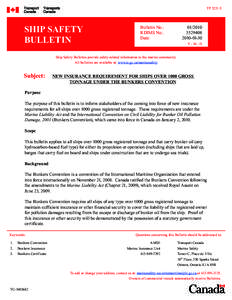 TP 3231 E  SHIP SAFETY BULLETIN  Bulletin No.: