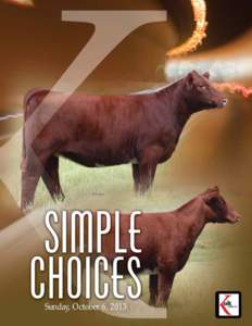 Sunday, October 6, 2013  SIMPLE CHOICES SALE Sunday, October 6, [removed]:00 PM at the Sale Headquarters, Seward, Nebraska