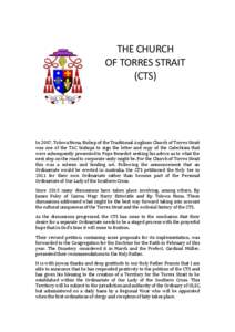 Microsoft Word - Announcement re THE CHURCH OF TORRES STRAIT[1]