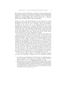 Plekos 15,2013, 1–6 – http://www.plekos.uni-muenchen.de/2013/r-cotton2.pdf  1 H. Cotton/L. Di Segni/W. Eck u.a. (Hrsgg.): Corpus Inscriptionum Iudaeae/Palaestinae. A multi-lingual corpus of the inscriptions from