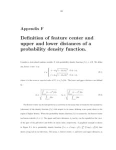 122  Appendix F Definition of feature center and upper and lower distances of a