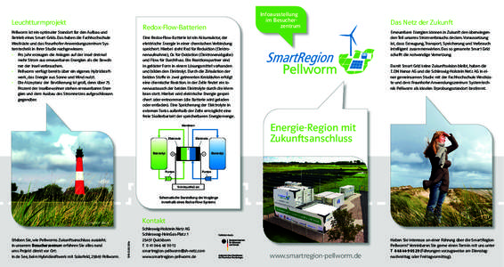 Leuchtturmprojekt  Infoausstellung im Besucherzentrum  Redox-Flow-Batterien