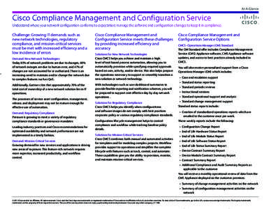 Compliance Management and Configuration Service At-A-Glance