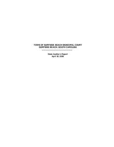 We have performed the procedures described below which were agreed to by The South Carolina Office of the State Auditor and th