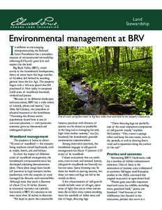 ®  Land Stewardship  Environmental management at BRV