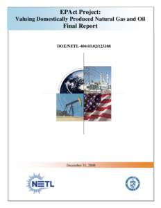 Geology of the United States / Economy / Price of oil / Pricing / Geology / Natural gas / Bakken Formation / National Energy Technology Laboratory / Shale gas in the United States / Shale gas