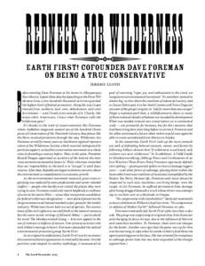 Green politics / David Foreman / Sierra Club / Wilderness / Conservation movement / Confessions of an Eco-Warrior / Earth First! / Conservation biology / Conservation / Environmentalism / Environment / Environmental ethics