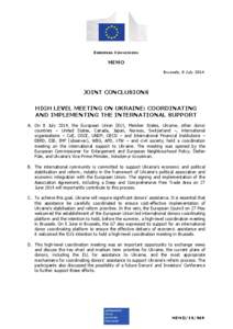 EUROPEAN COMMISSION  MEMO Brussels, 8 July[removed]JOINT CONCLUSIONS