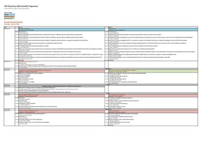 ESTI-Fleischner 2015 Scientific Programme June 04-06, 2015, Barcelona/ES Colour Coding Scientific Educational Imaging Educational Clinical