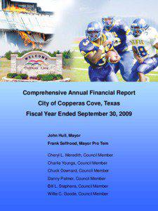 Financial statements / Copperas Cove /  Texas / Cash flow statement / Comprehensive annual financial report / Balance sheet / Fund accounting / Accountancy / Finance / Business