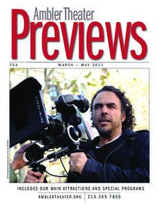 Previews Ambler Theater MARCH — MAYDirector Alejandro Gonzalez Inarritu on the set of BIUTIFUL