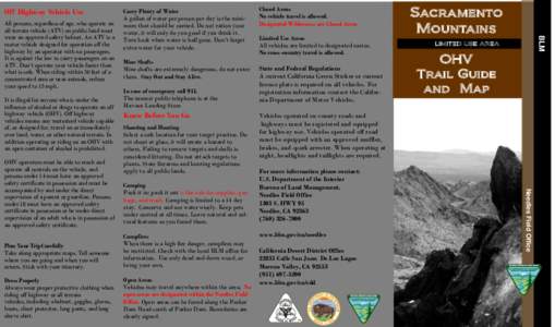 Brochure, Sacramento Mountains OHV Trail Guide and Map