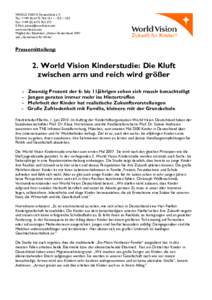 WORLD VISION Deutschland e.V. Tel.: ++155 Fax: ++273 E-Mail:  www.worldvision.de Mitglied der Bündnisse „Aktion Deutschland Hilft“