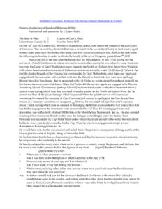 Southern Campaign American Revolution Pension Statements & Rosters Pension Application of Barnhard Bothman W5861 Transcribed and annotated by C. Leon Harris The State of Ohio } Courts of Com’n Pleas