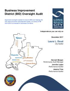 Business Improvement District (BID) Oversight Audit