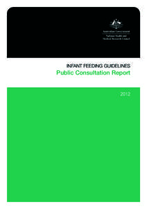 INFANT FEEDING GUIDELINES  Public Consultation Report 2012