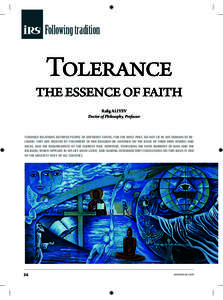 Following tradition  Tolerance the essence of faith Rafig ALIYEV