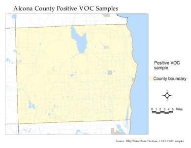 Alcona County Positive VOC Samples T $ T $