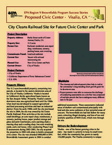 Redevelopment / Environment of California / Environment / Visalia /  California / California Department of Toxic Substances Control / Human geography / Construction / Brownfield regulation and development / Town and country planning in the United Kingdom / Soil contamination / Brownfield land