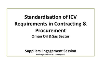 ICV Supplier Engagement-  Terms and Conditions