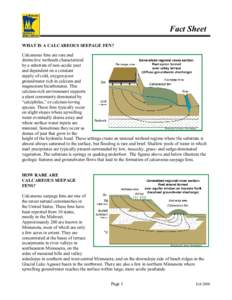 Calcareous fen fact sheet - nonregulatory version