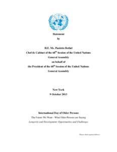 Old age / Medicine / Abuse / Ageing / Demography / International Day of Older Persons / Human rights / Global Action on Aging / Gerontology / Aging / Population