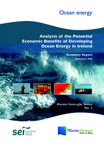 Ocean energy  Analysis of the Potential Economic Benefits of Developing Ocean Energy in Ireland Summary Report