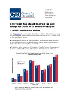 Microsoft Word - taxdayfacts2014.doc