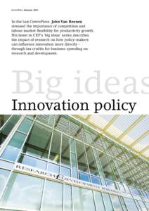 Economy / Business / Fellows of the Econometric Society / Economics / Taxation / John Van Reenen / Patent box / Nicholas Bloom / Tax credit / Productivity / Innovation / Research and development