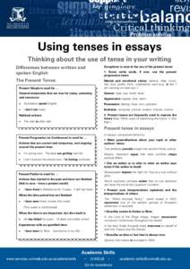 Microsoft Word - Using tenses in essays Update[removed]