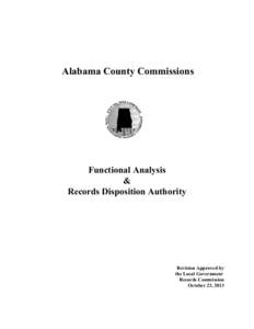 Alabama County Commissions  Functional Analysis & Records Disposition Authority