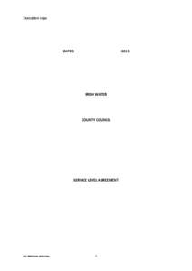 Information technology management / Outsourcing / Service-level agreement / Management / Service / Water industry / Economics / Business / Marketing / Contract law