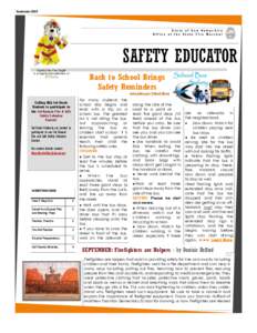 SeptemberState of New Hampshire Office of the State Fire Marshal  SAFETY EDUCATOR