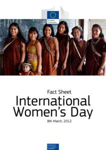 Fact Sheet  International Women’s Day 8th March, 2012