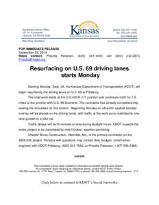 Kansas Department of Transportation / Transportation in Kansas