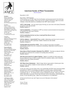 Plant taxonomy / Grady Webster / Science / Rogers McVaugh / Peter H. Raven / Open access / Biology / Botany / American Society of Plant Taxonomists