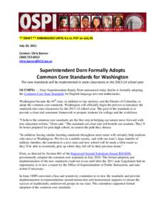 Education / Government of Washington / Washington State Office of Superintendent of Public Instruction / Education reform / Common Core State Standards Initiative / Educational service district / K12 / Washington Assessment of Student Learning / Education in Washington / Washington / State governments of the United States