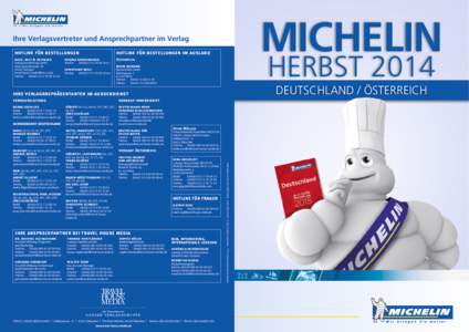 michelin  Ihre Verlagsvertreter und Ansprechpartner im Verlag hotline für bestellungen  hotline für bestellungen im ausland