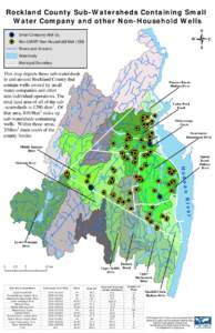 Rockland County Sub-Watersheds Containing Small Water Company and other Non-Household Wells ! P !
