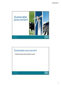 Sustainable procurement  Sustainable procurement