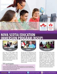 English as a foreign or second language / Provinces and territories of Canada / English language / Université Sainte-Anne / Acadia / British North America / Nova Scotia