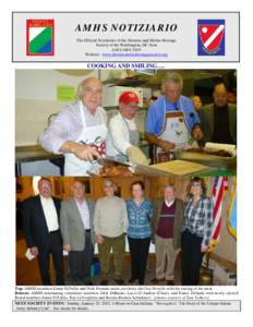 AMHS NOTIZIARIO The Official Newsletter of the Abruzzo and Molise Heritage Society of the Washington, DC Area JANUARY 2015 Website: www.abruzzomoliseheritagesociety.org